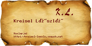 Kreisel László névjegykártya